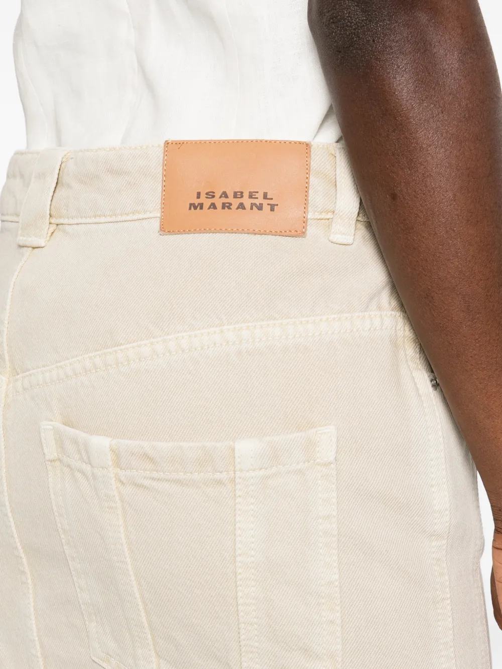 MARANT ÉTOILE Juana mini-rok Beige