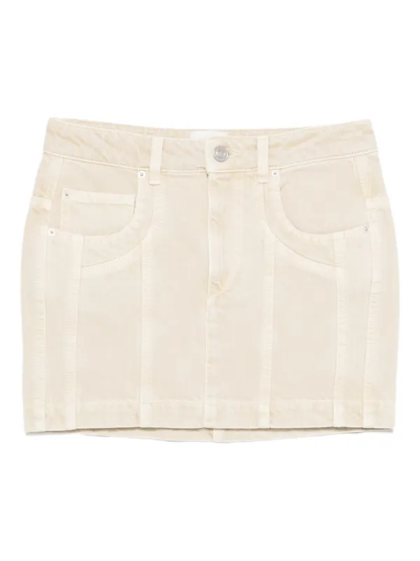 Marant Étoile Juana Mini Skirt in Neutrals