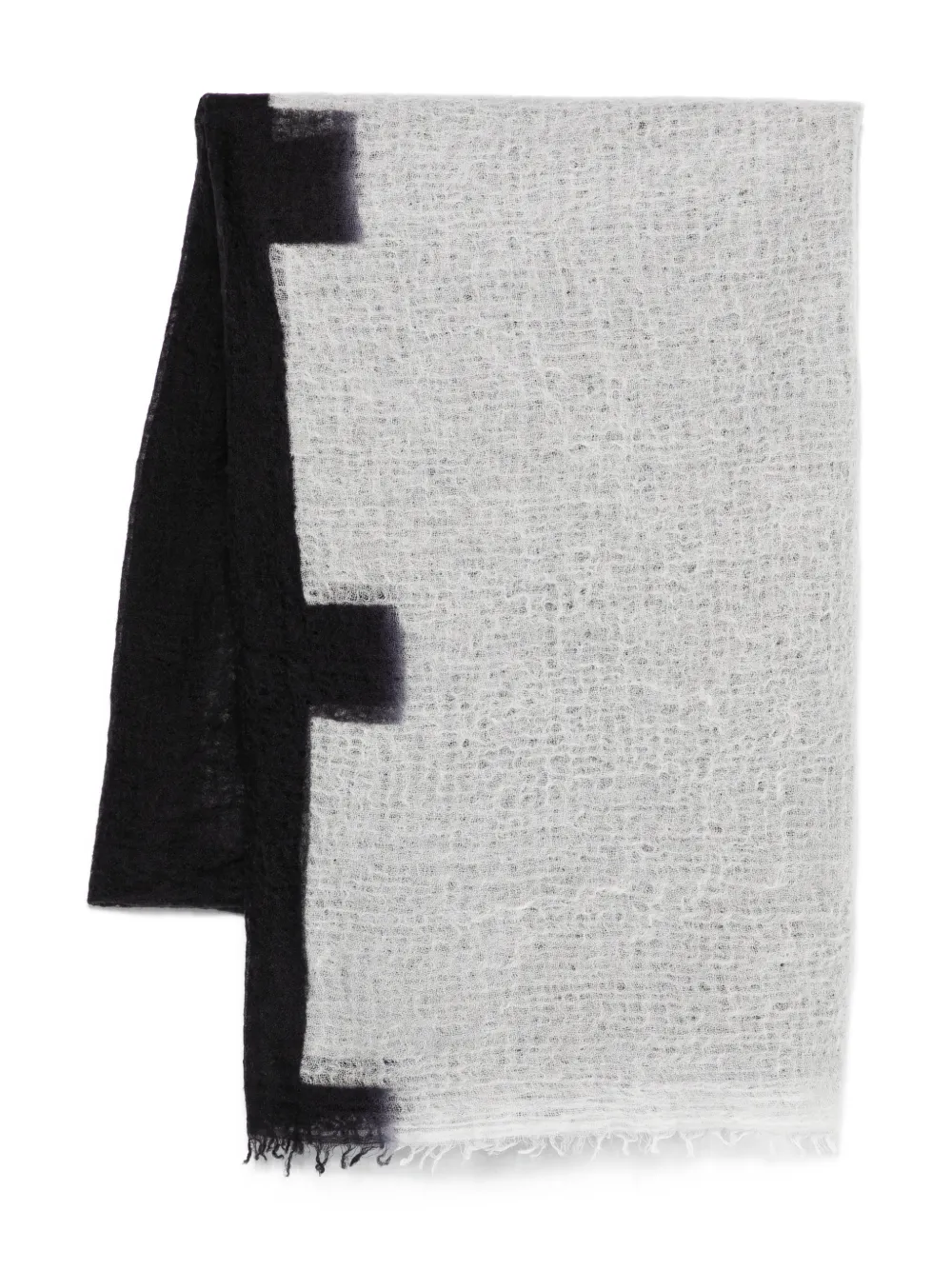 Suzusan fringed scarf - Bianco