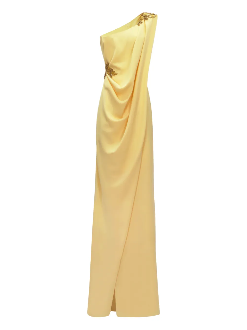 Gemy Maalouf one-shoulder draped maxi dress - Giallo