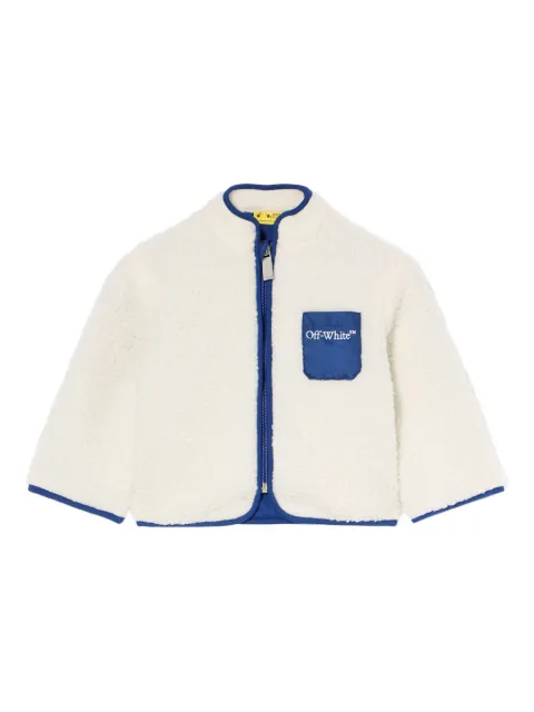 Off-White Kids teddy contrasting-pocket jacket