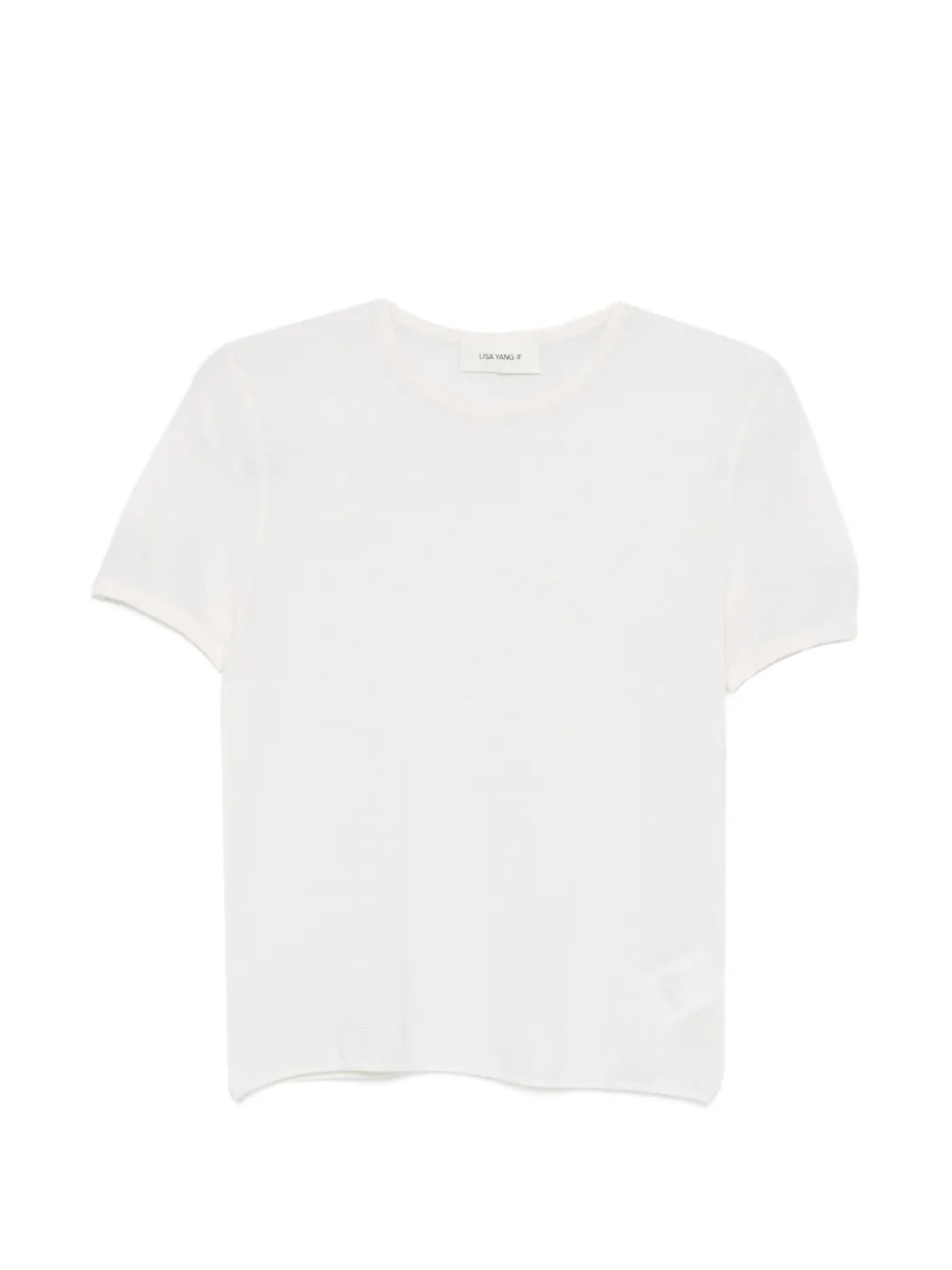 Lisa Yang The Ira textured knitted T-shirt - Bianco