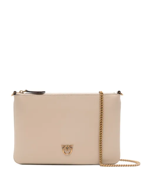 PINKO Flat Classic logo-plaque clutch bag