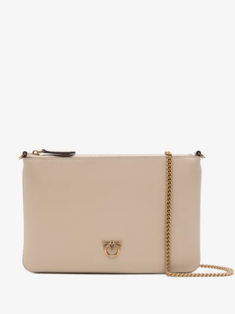 PINKO Flat Classic logo-plaque clutch bag