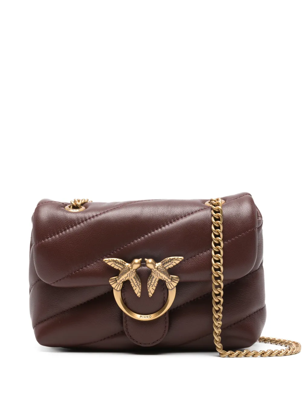 PINKO baby Love quilted chain shoulder bag - Marrone