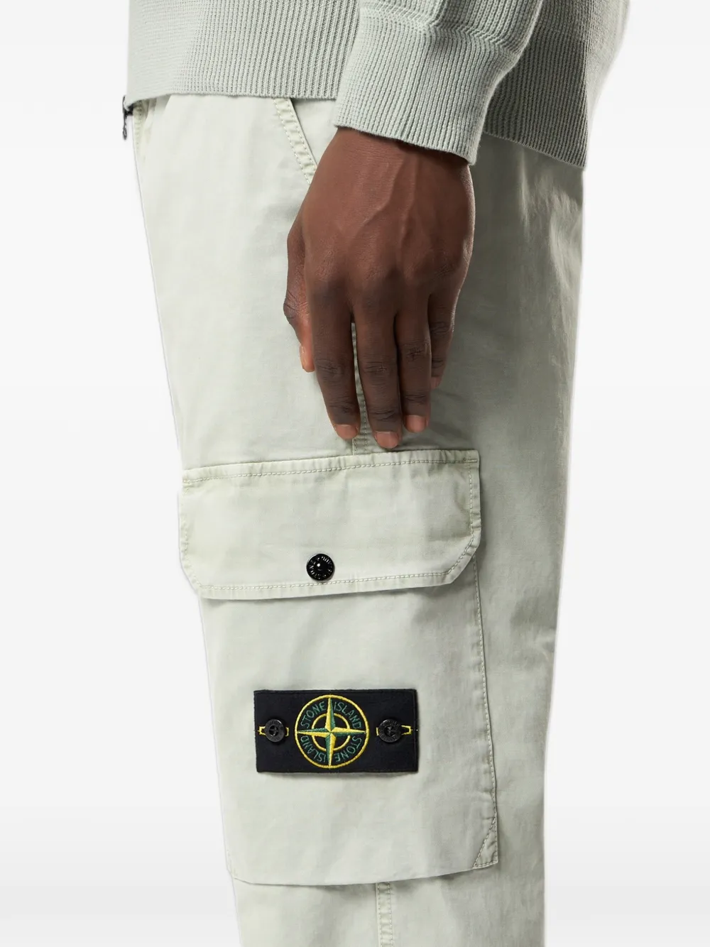 Stone Island Trainingsbroek met logo-patch en cargo-zakken Groen