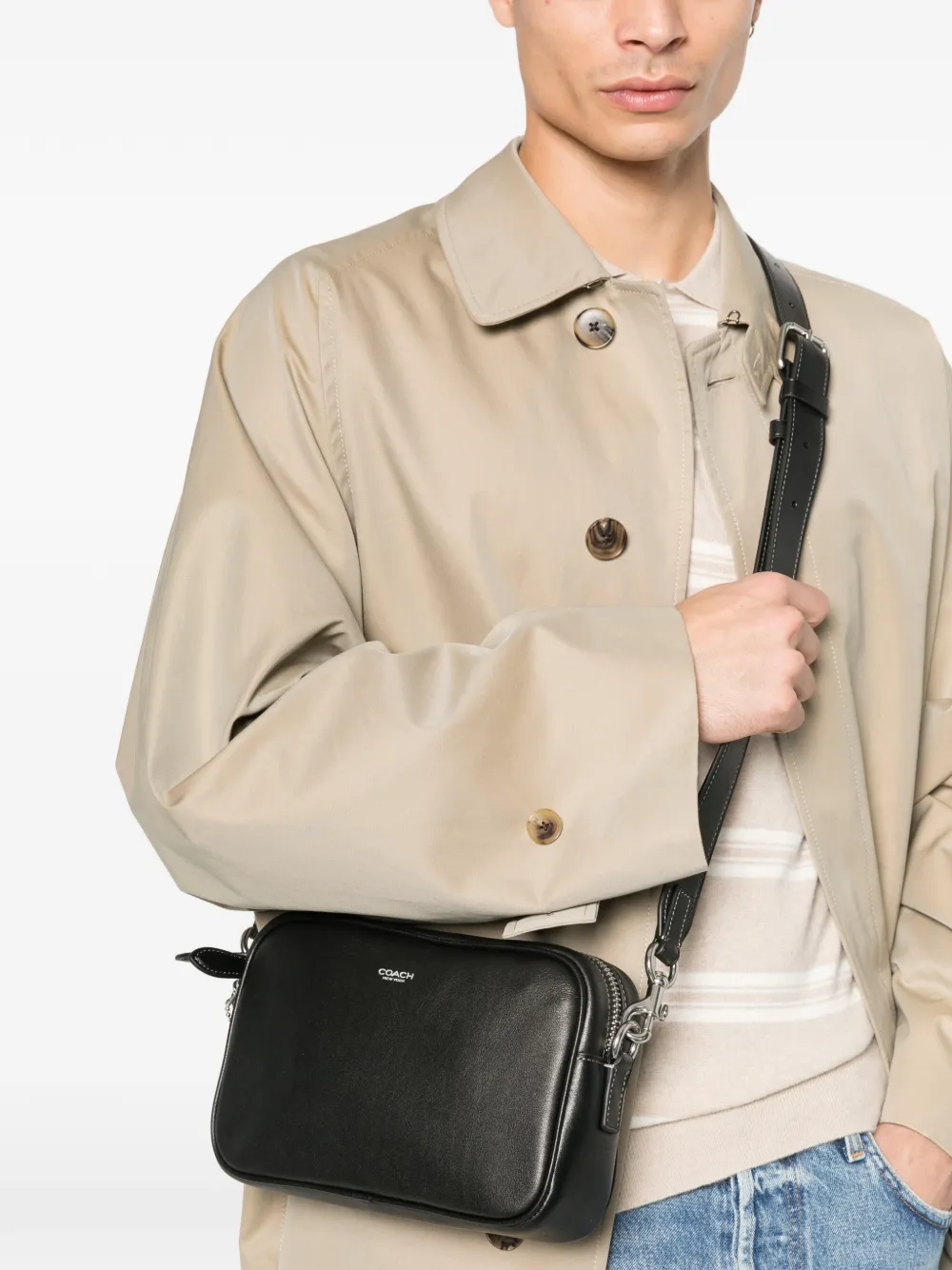 Coach Radio zip messenger bag - Zwart