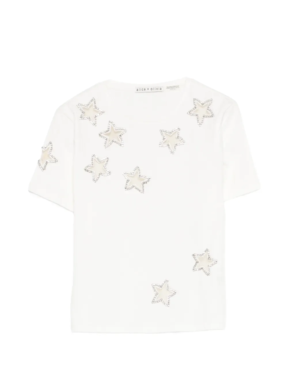 alice + olivia star-motif cotton T-shirt - Bianco