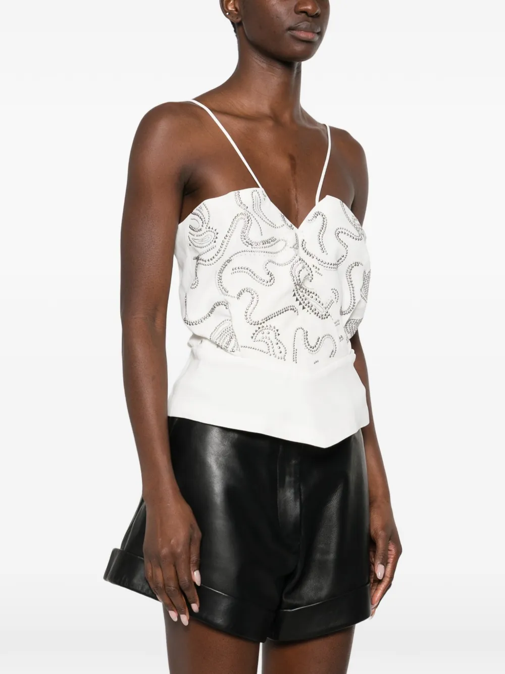  Iro Olympe Embellished Top - White 