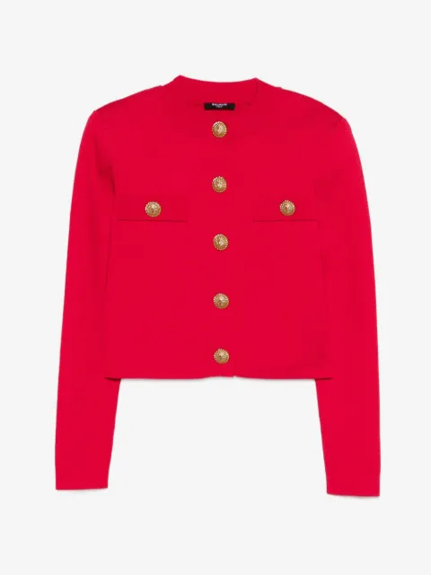 Balmain button boxy cardigan