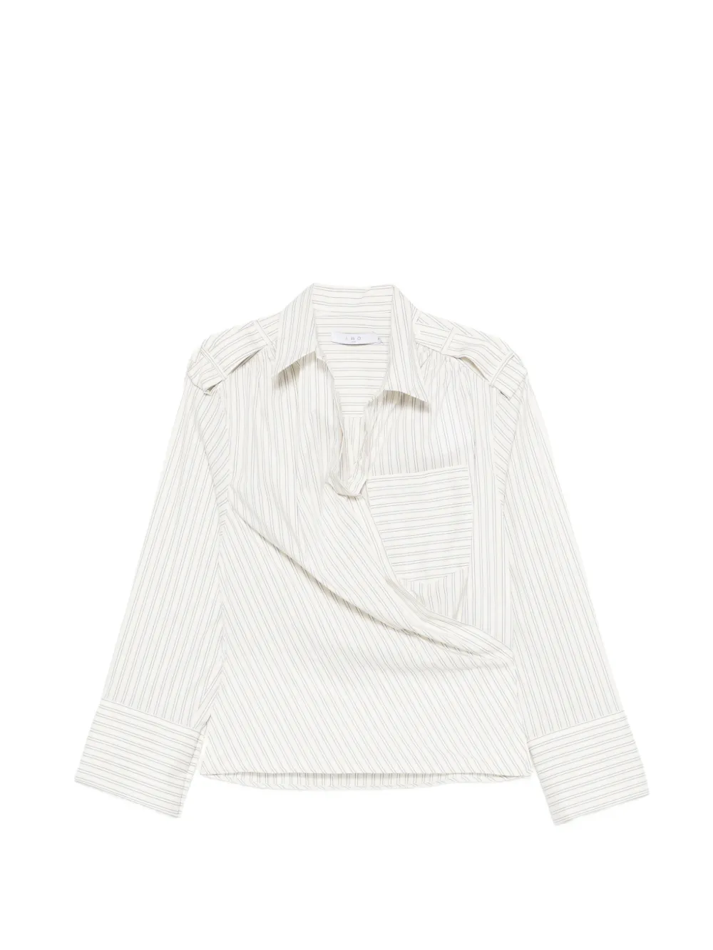 IRO Lace striped pocket shirt - Nude