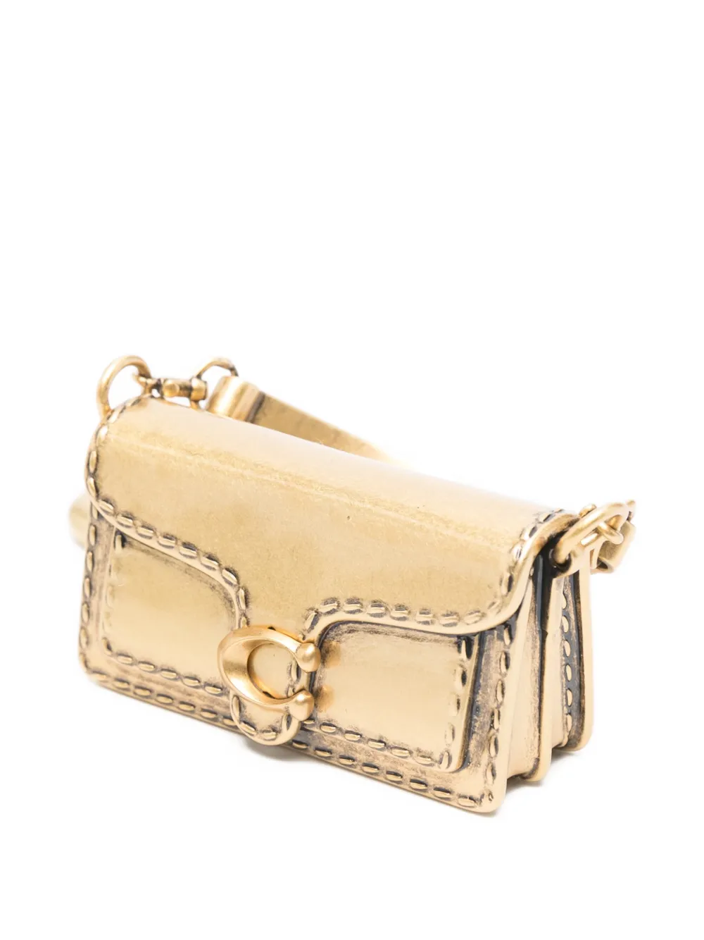  Coach Mini Bag Keyring Chain - Gold 
