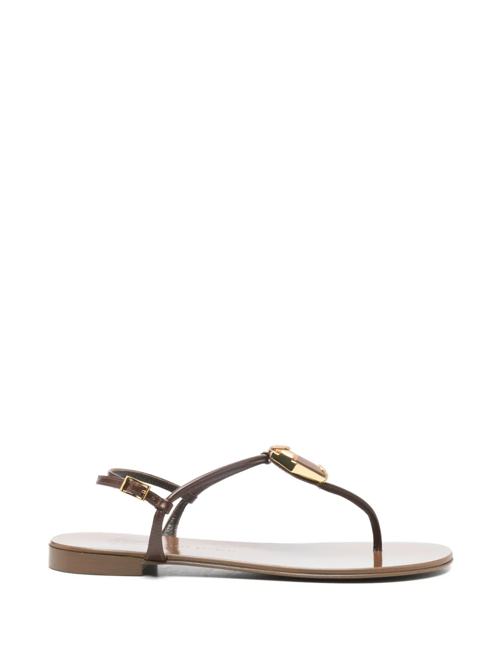 Giuseppe Zanotti buckle embellished sandals - Marrone