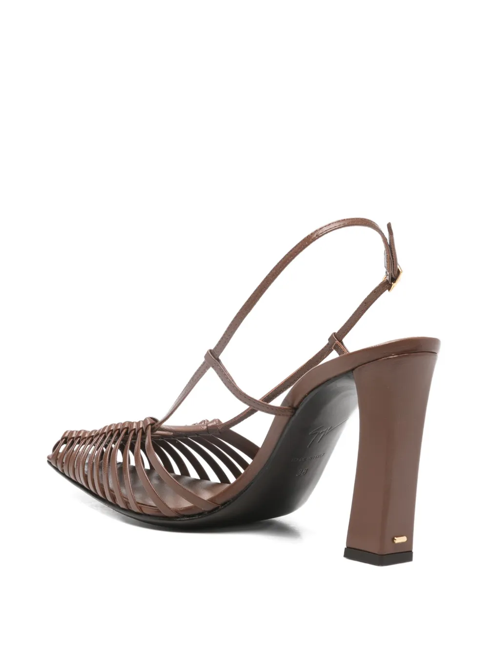 Giuseppe Zanotti Brenda woven high-heel sandals Bruin