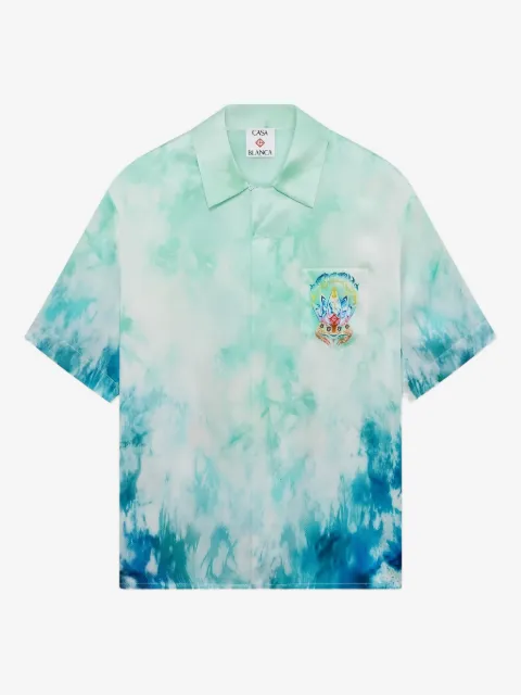 Casablanca camisa con bolsillo y estampado tie-dye