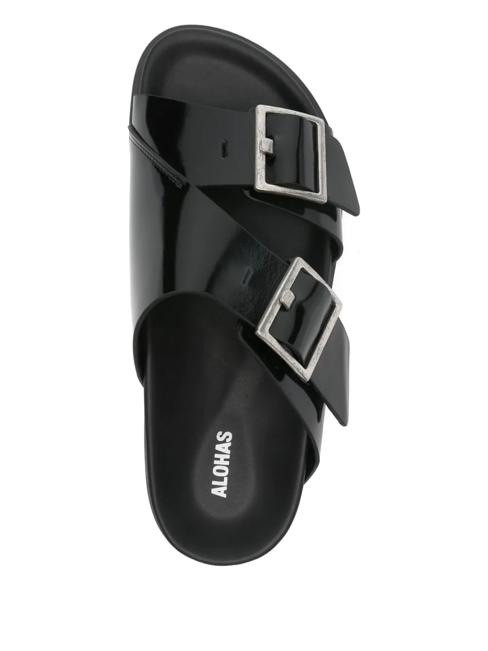 ALOHAS Alba buckle strap sandals Zwart