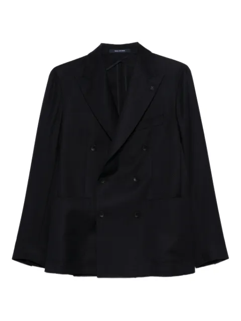 Tagliatore double-breasted herringbone blazer