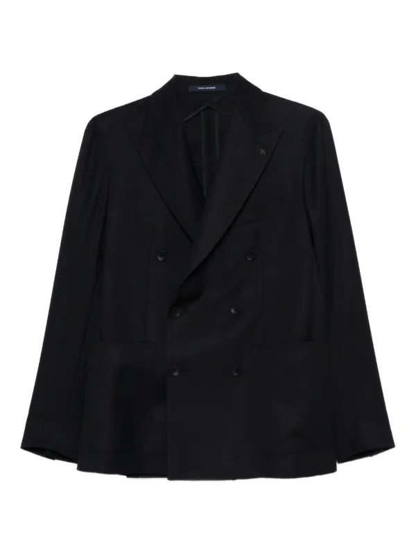 Tagliatore ヘリンボーン ダブルジャケット | ブルー | FARFETCH JP