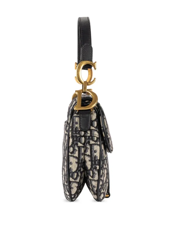 Dior モノグラムショルダーバッグ Christian Dior Pre-Owned サドル モノグラム ショルダーバッグ