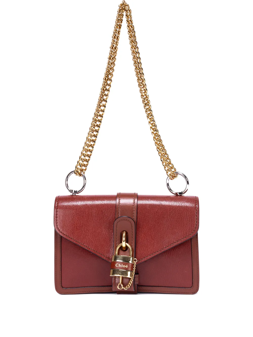 Chloé Pre-Owned Borsa a spalla Aby con catena - Marrone