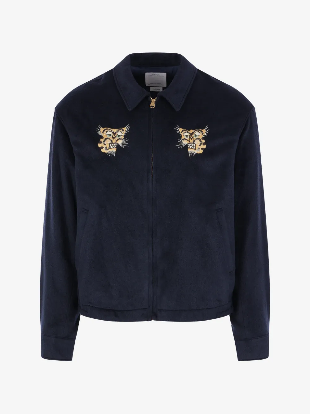 visvim embroidered zip-up jacket | Blue | Image 1