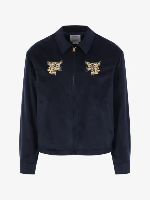visvim embroidered zip-up jacket