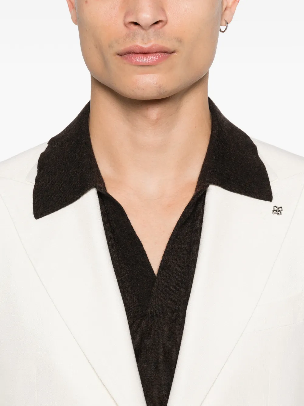 Tagliatore Blazer met broche Geel