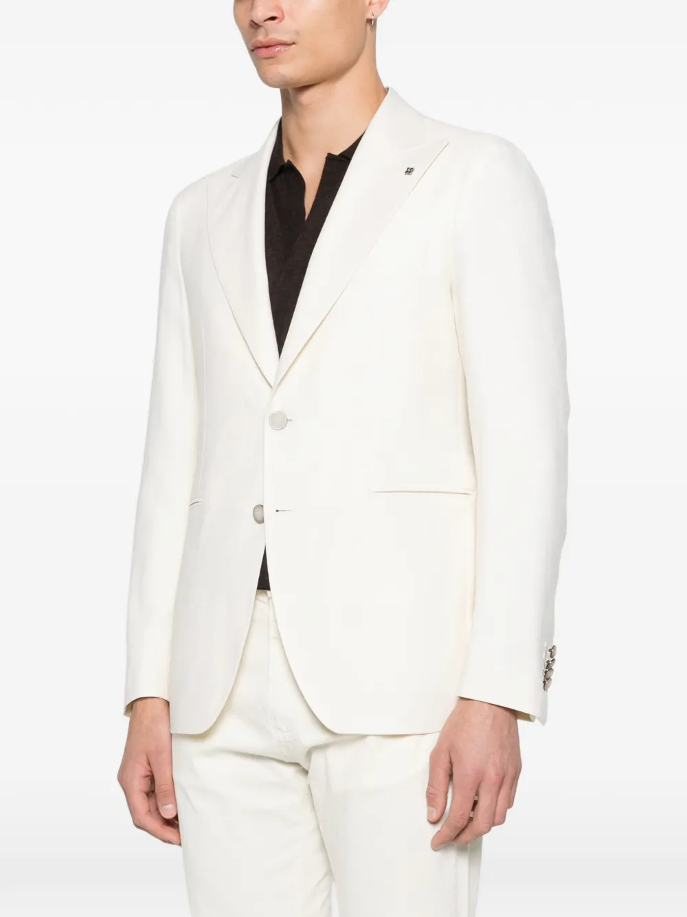 Tagliatore Blazer met broche Geel