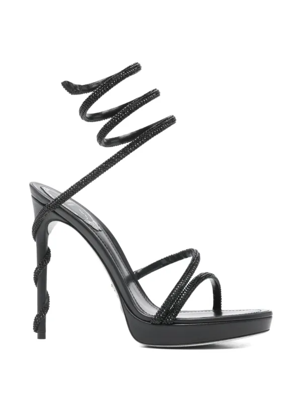 René Caovilla Margot サンダル | ブラック | FARFETCH JP