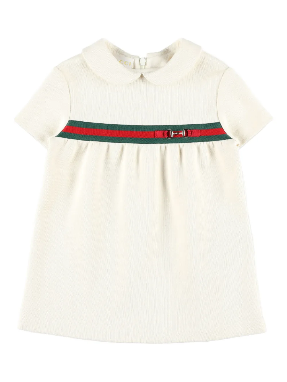 Gucci Kids round-collar short-sleeve dress - Neutrals