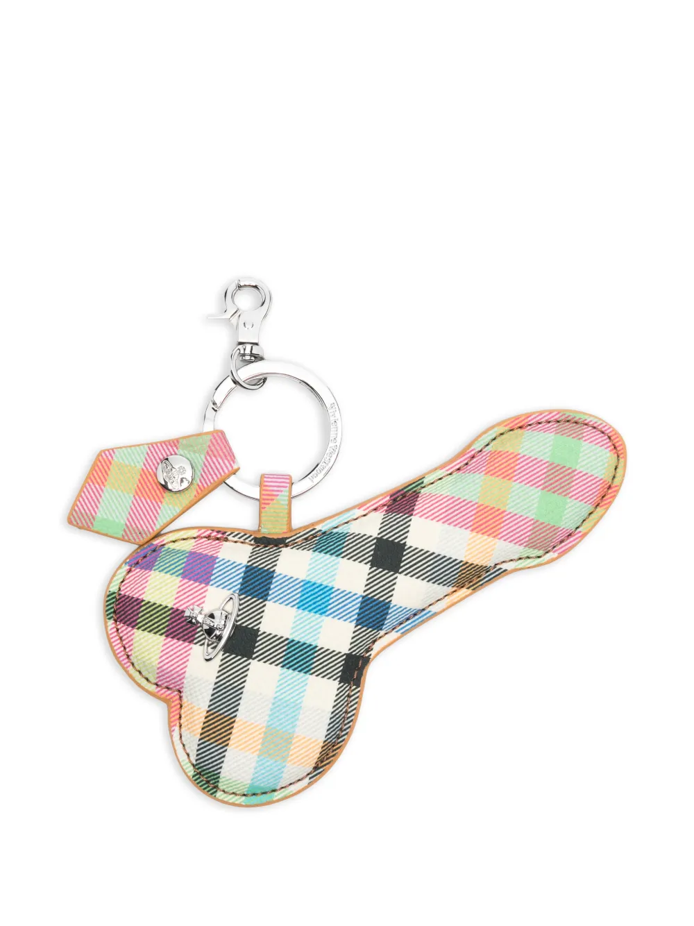 Vivienne Westwood plaid-pattern keyring - Bianco