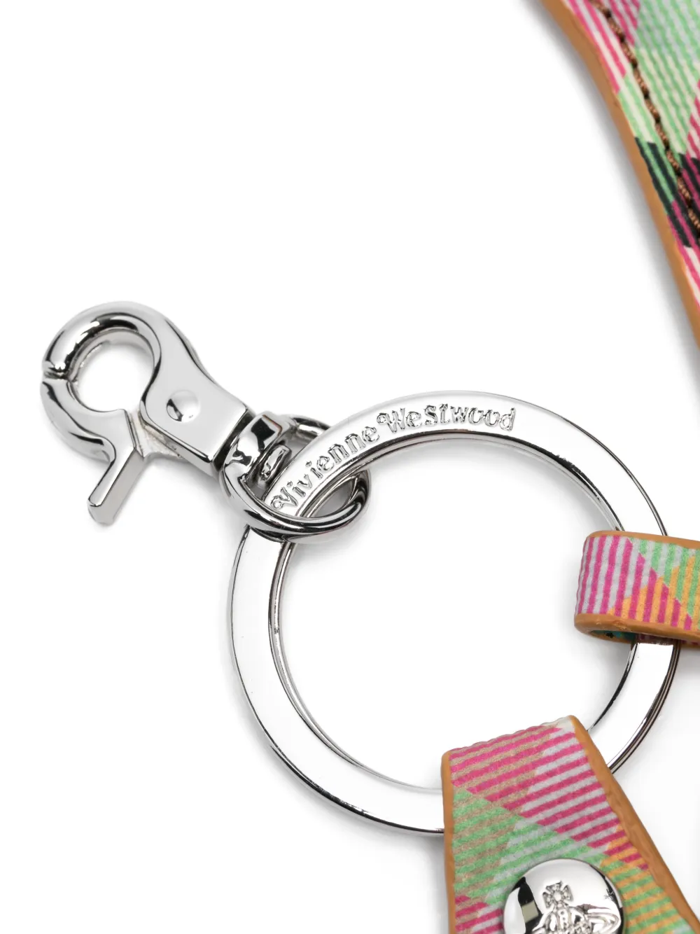  Vivienne Westwood Plaid-pattern Keyring - White 
