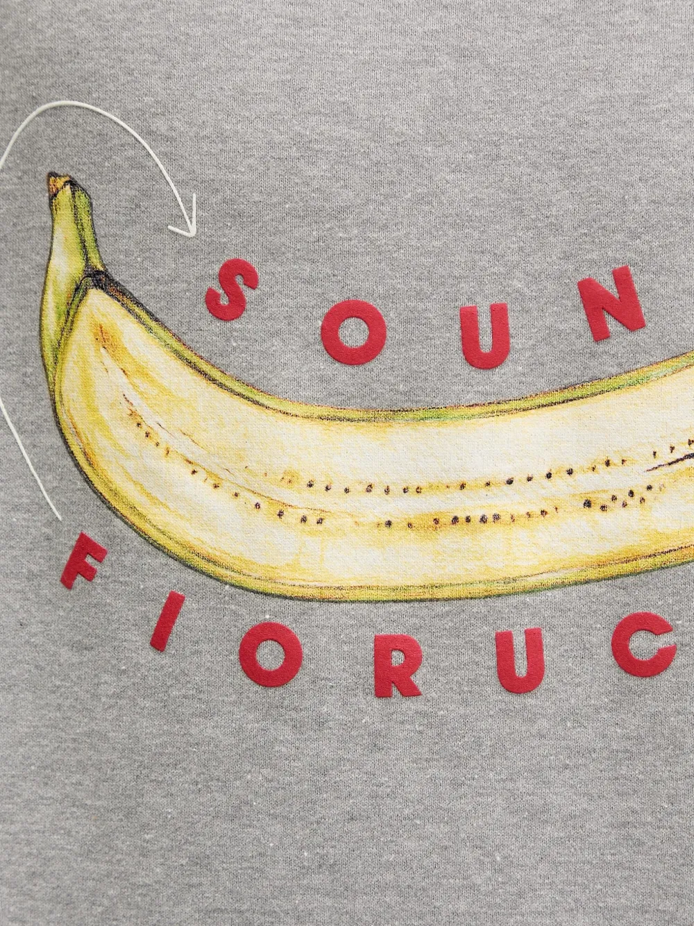 Fiorucci Hoodie met banaanprint Grijs