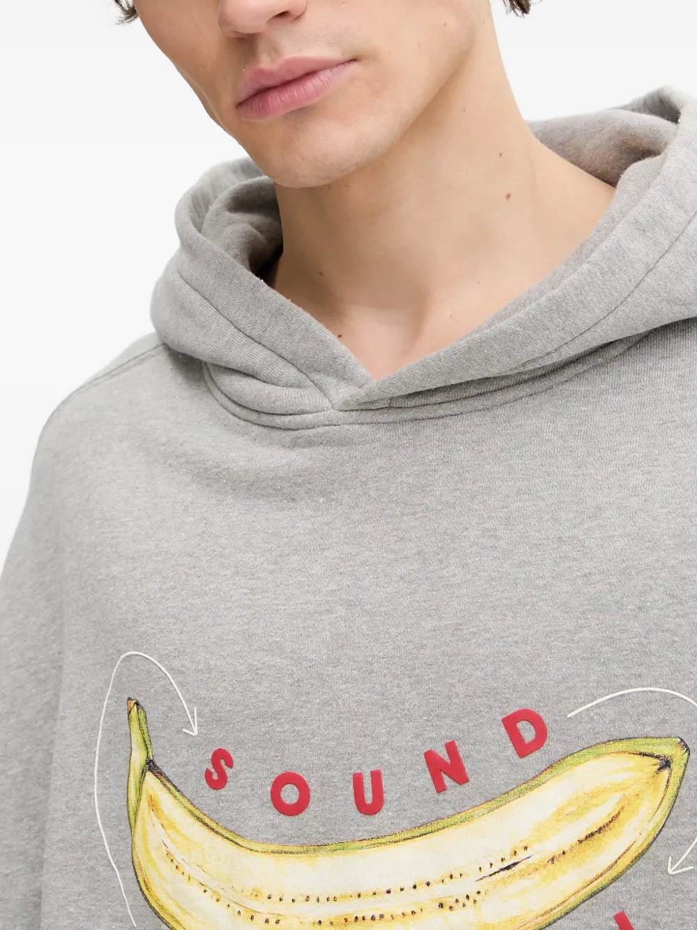 Fiorucci Hoodie met banaanprint Grijs