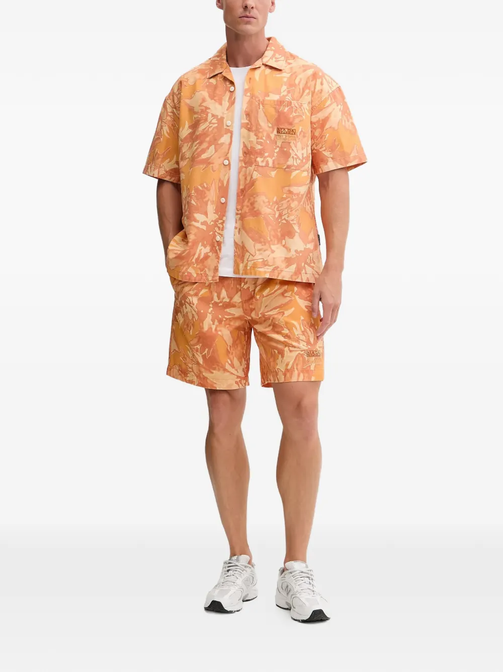 Napapijri floral-pattern shorts - Oranje