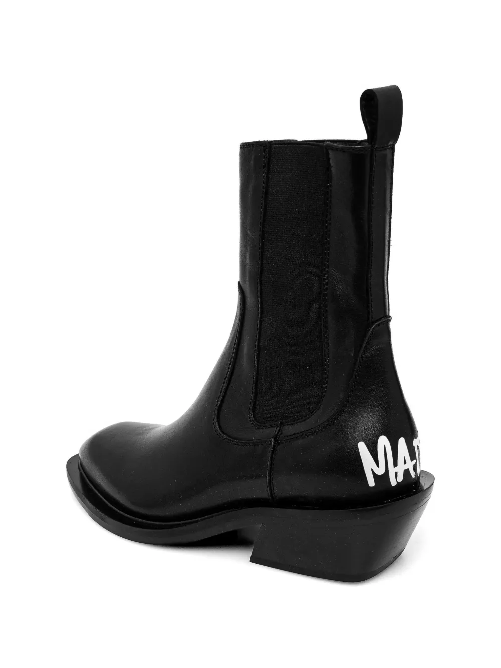  Fiorucci Pull-tab Lettering-detail Boots - Black 