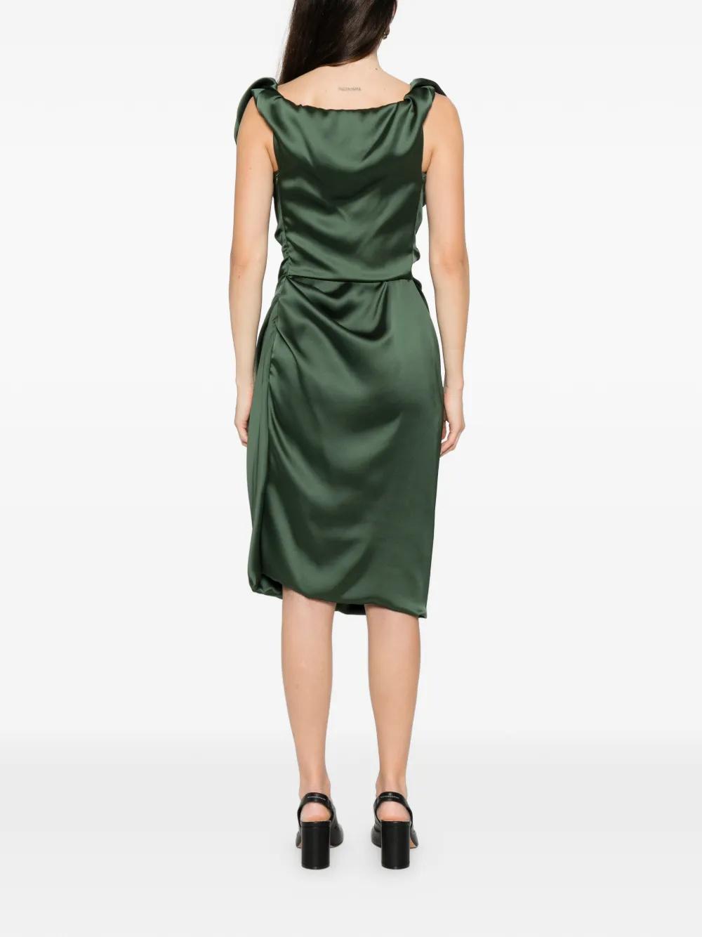 Vivienne Westwood Ginnie Amber gedrapeerde jurk Groen