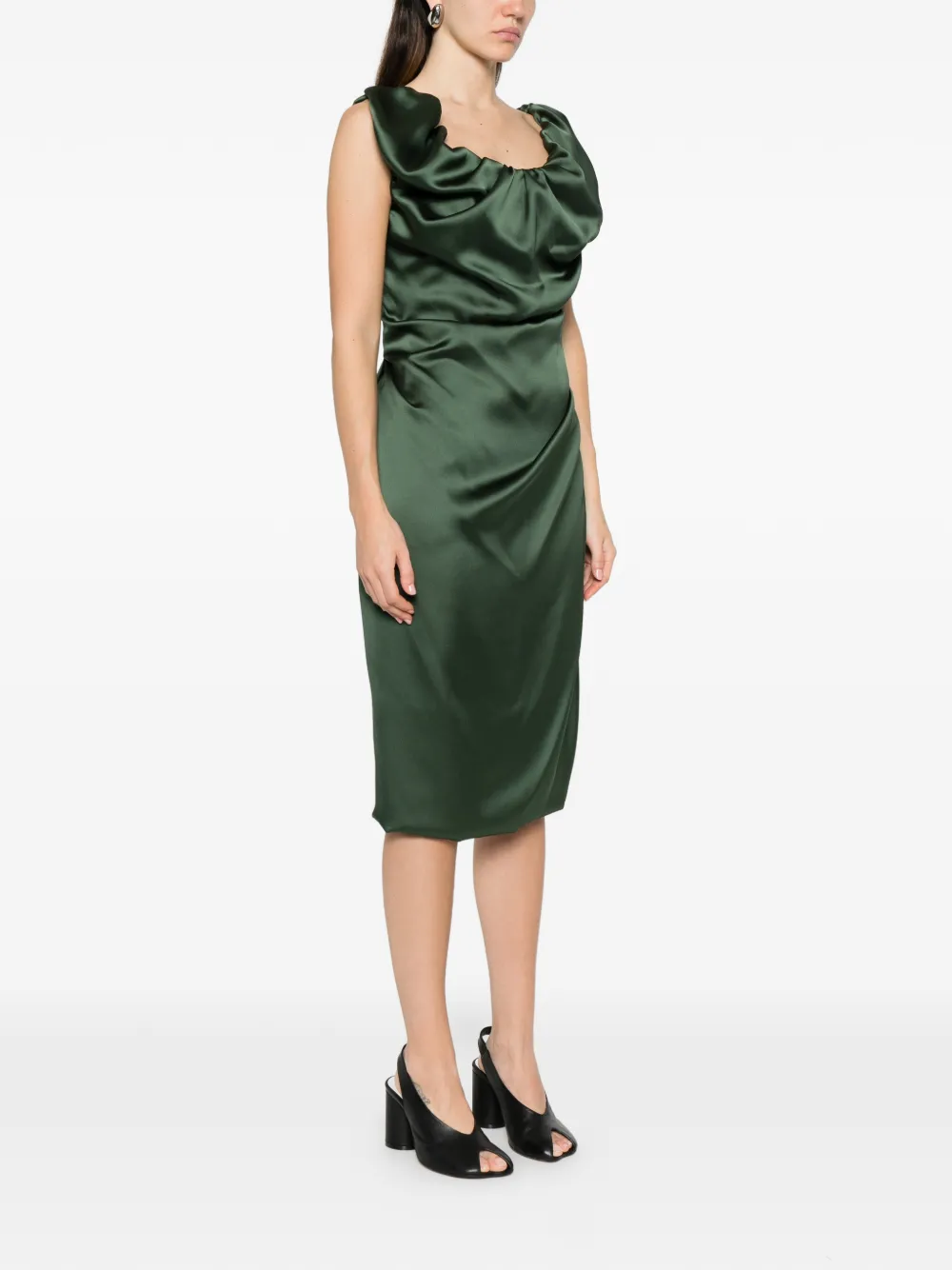 Vivienne Westwood Ginnie Amber gedrapeerde jurk Groen