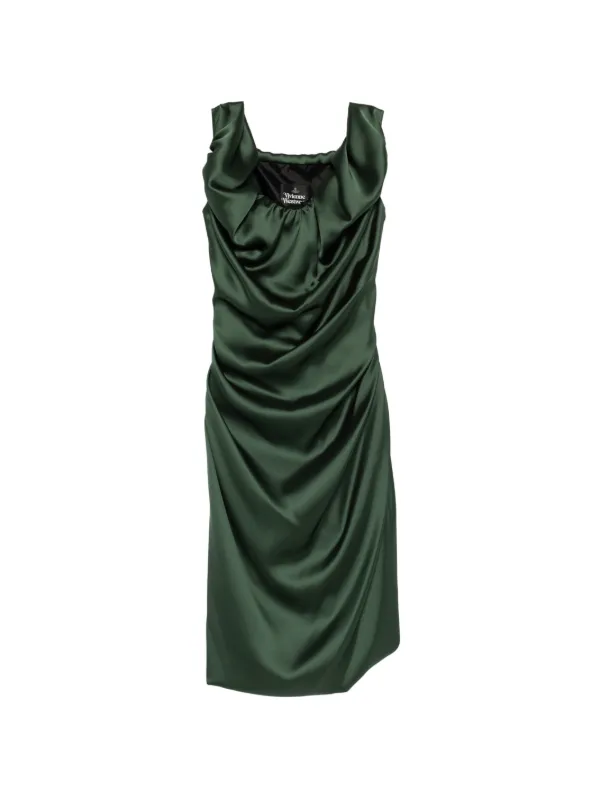 Vivienne Westwood Ginnie Amber Draped Dress in Green