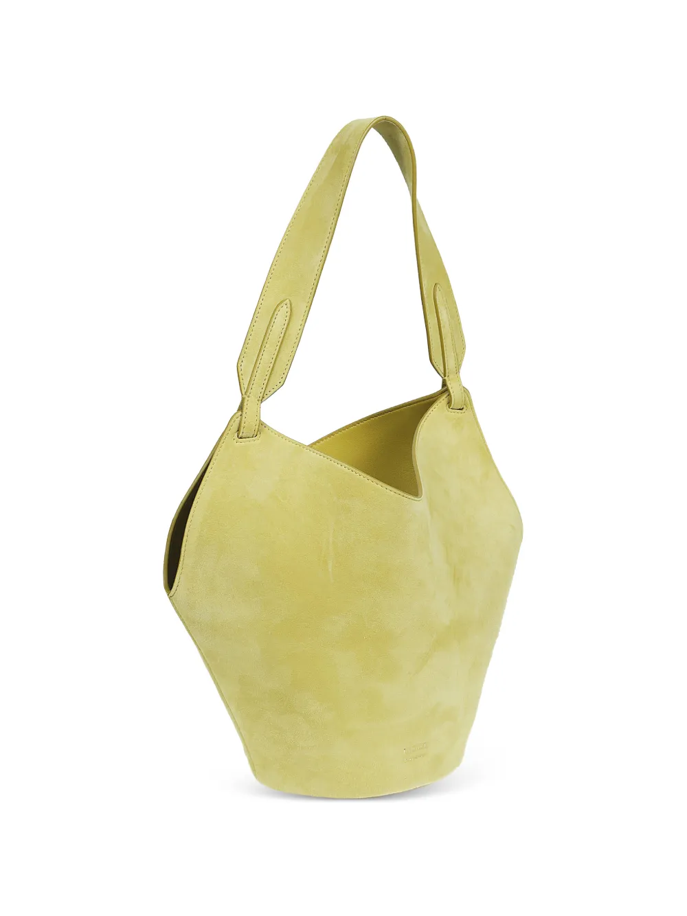  Khaite Lotus Leather Tote Bag - Yellow 