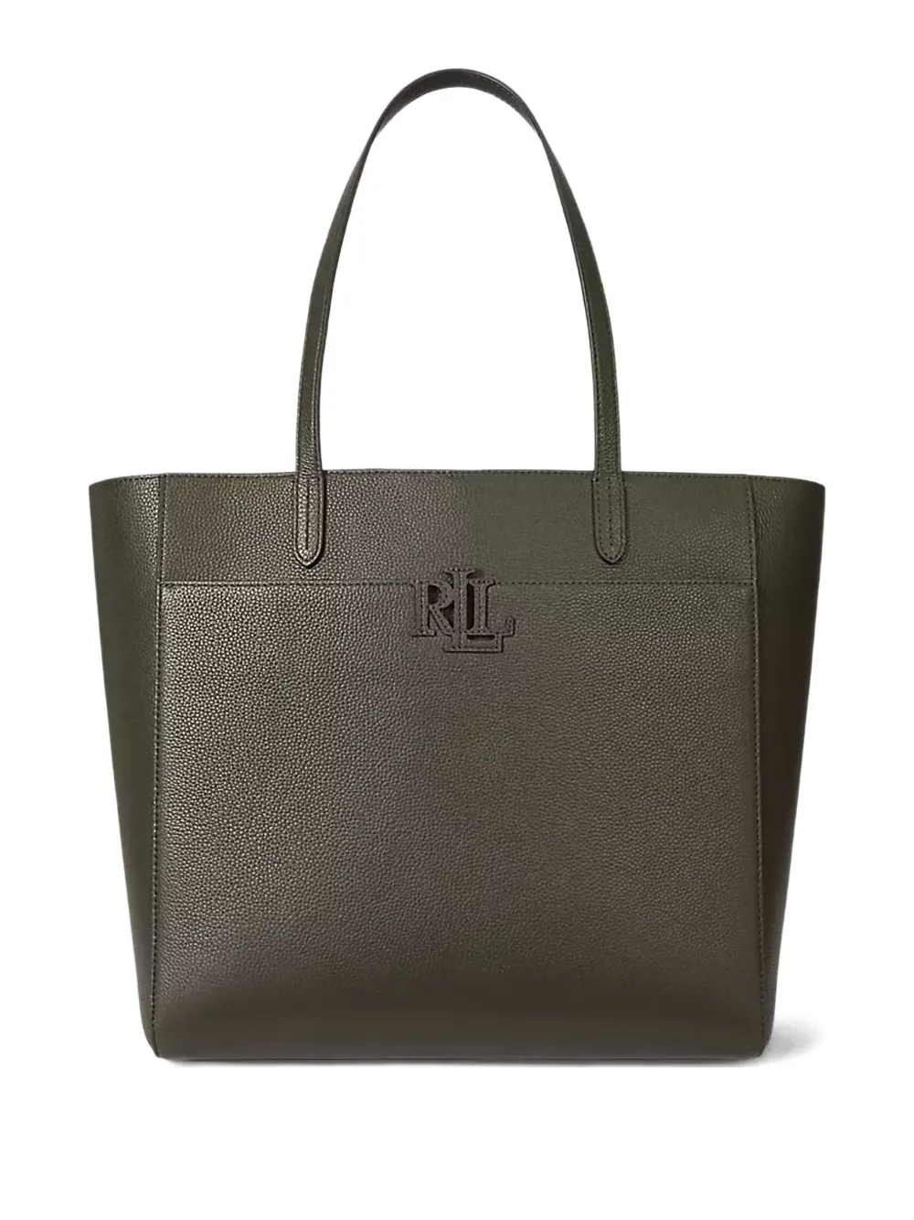 Lauren Ralph Lauren large Cameryn logo-embossed tote bag - Verde