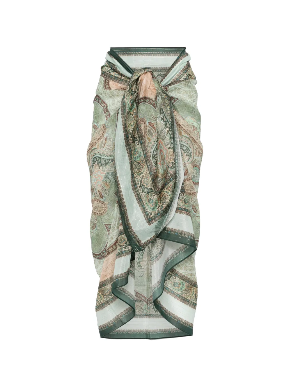 ZIMMERMANN paisley-print beach skirt - Grün