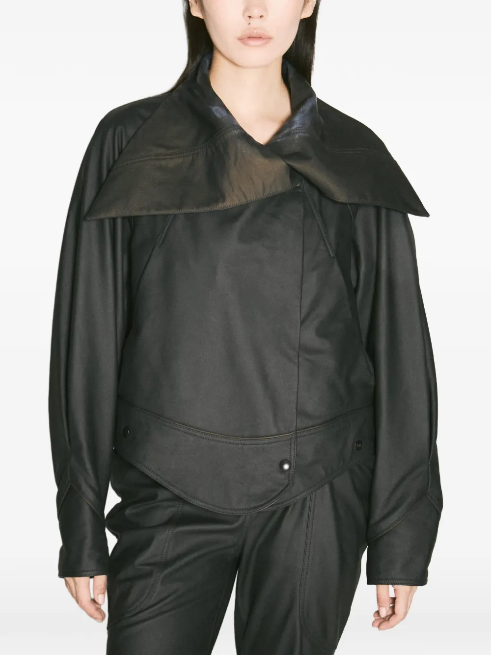 Kiko Kostadinov spread-collar jacket - Nero