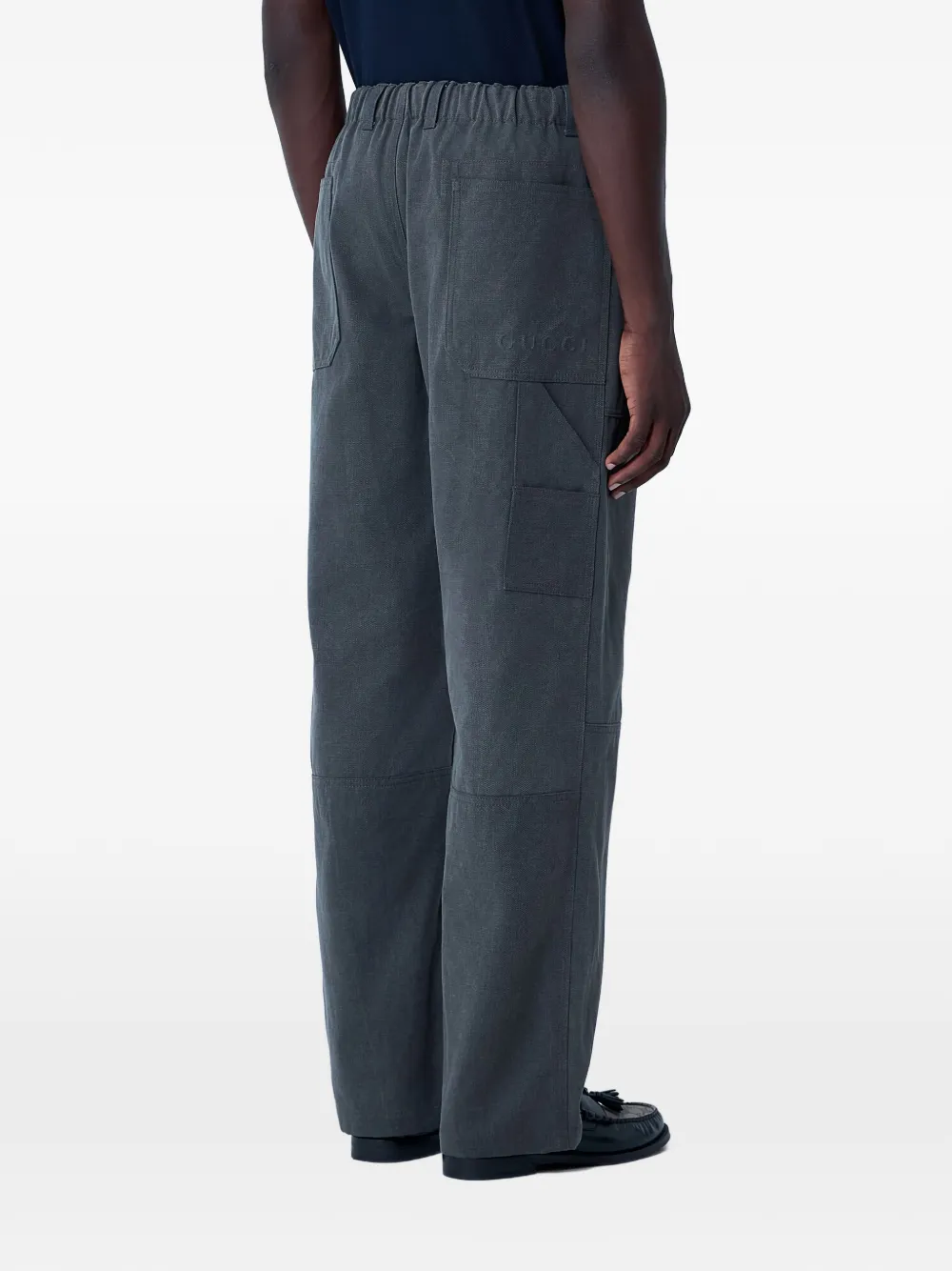 panelled elasticated trousers