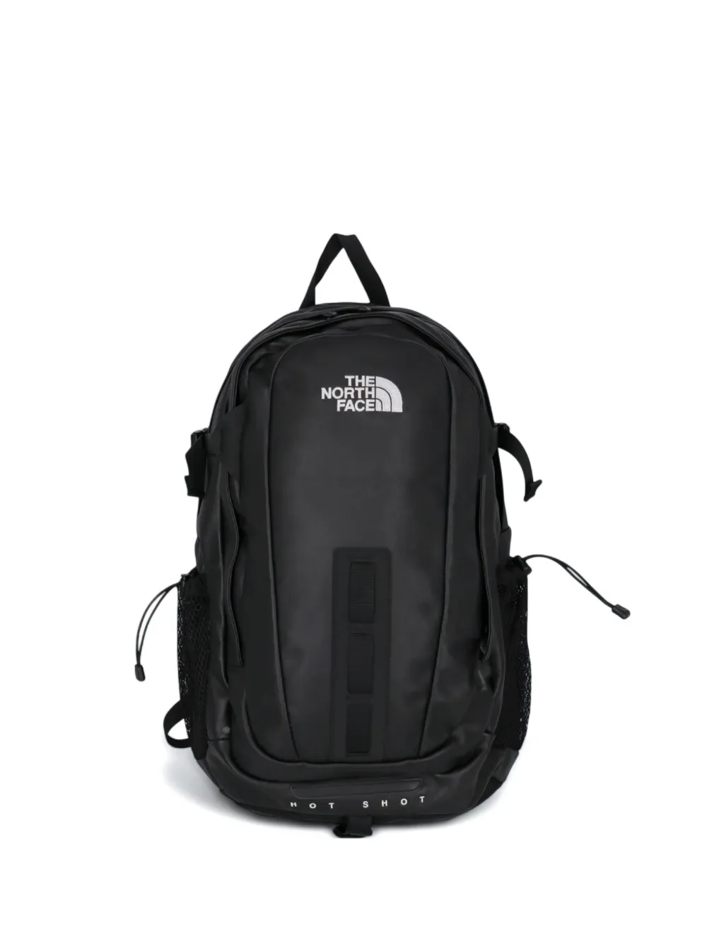 The North Face logo-embroidery leather backpack - Nero