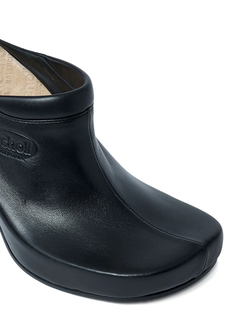 Balenciaga Muiltjes met logo-reliëf en hak Zwart