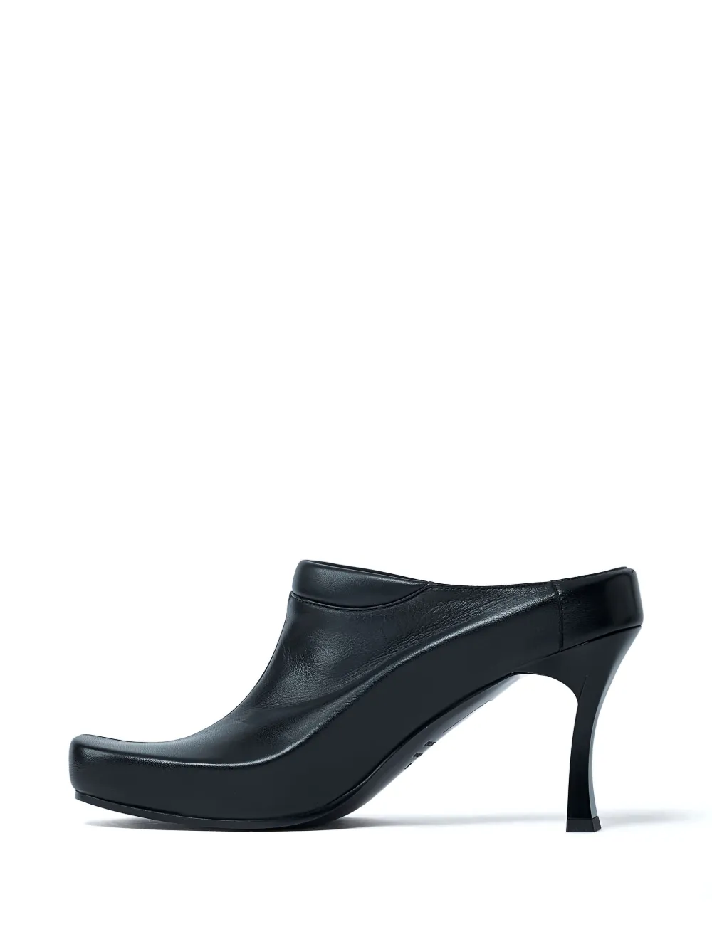 Balenciaga Muiltjes met logo-reliëf en hak Zwart