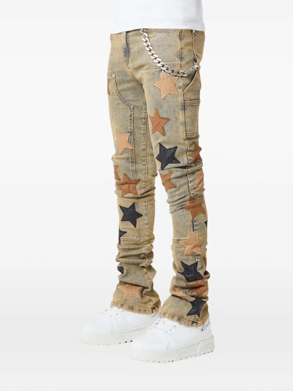  Guapi Star Patch Slim Jeans - Neutrals 