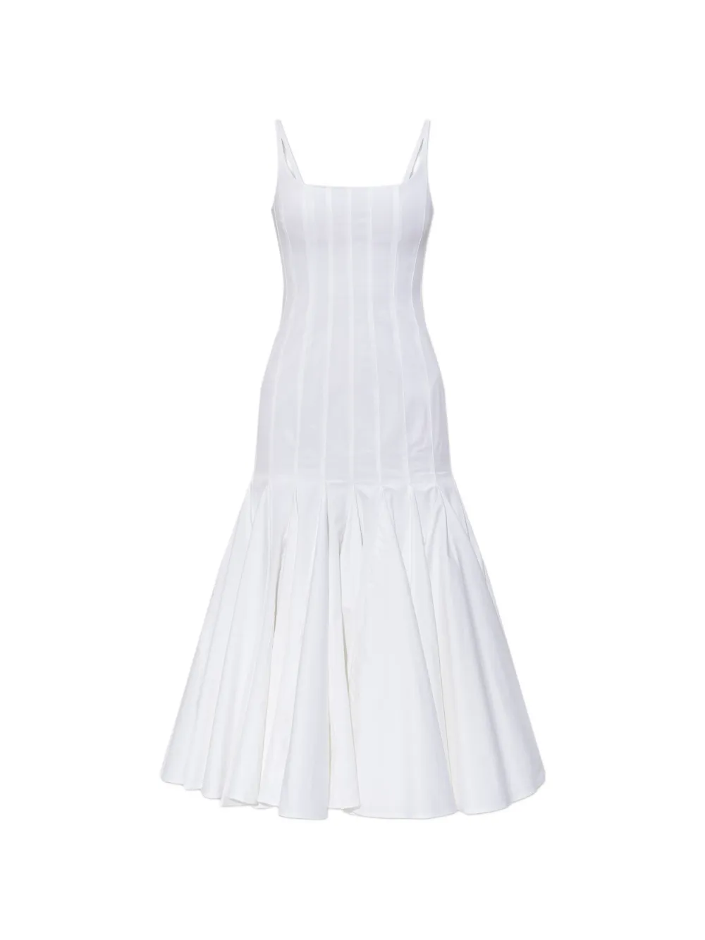Jacquemus pleated midi dress - Bianco