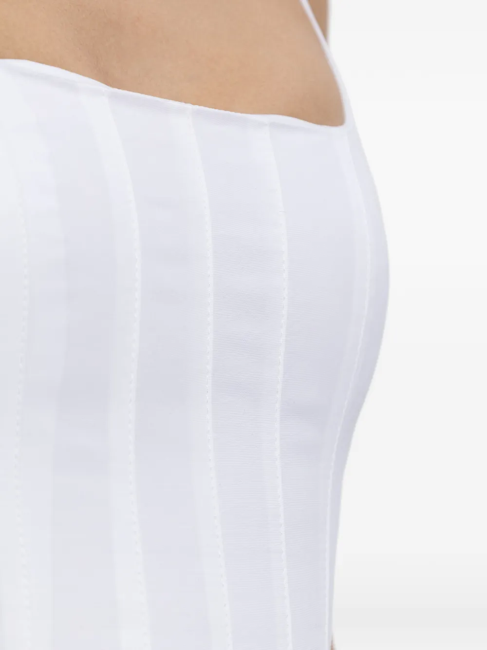 Jacquemus Agave mouwloze geplooide jurk Wit